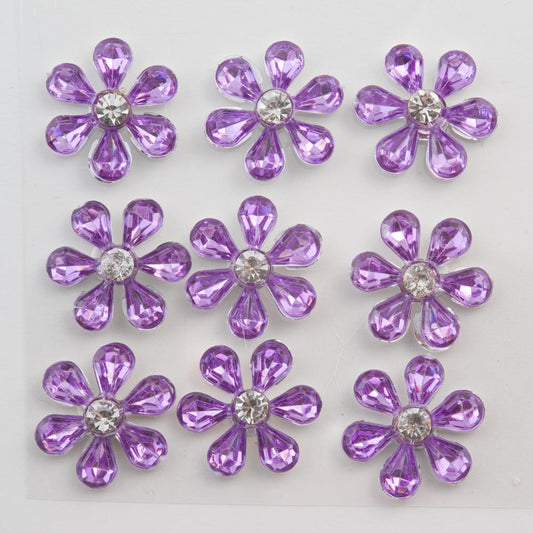 Flower - Self Adhesive - Purple (Clearance)