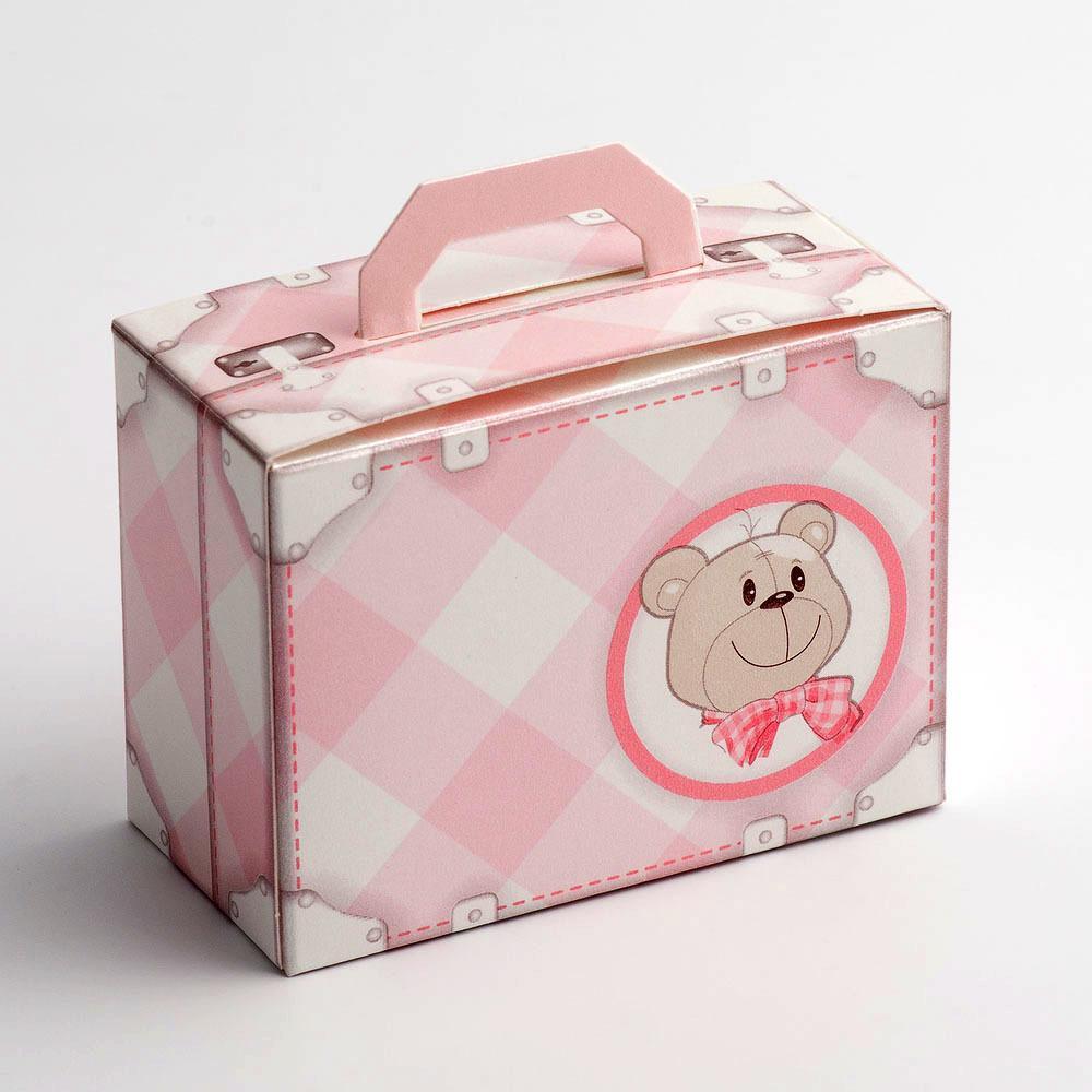 Teddy Bear Suitcase - Pink