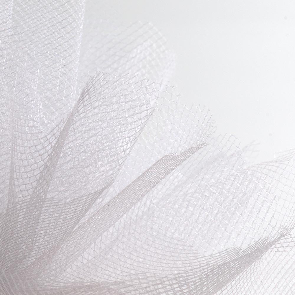 Fine Mesh Scalloped Edge White Tulle Circles (Clearance)
