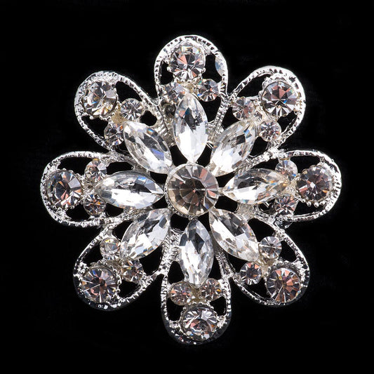 Flower Diamante Brooch