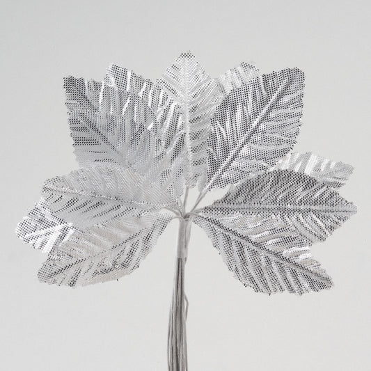 Silver Satin Leaves