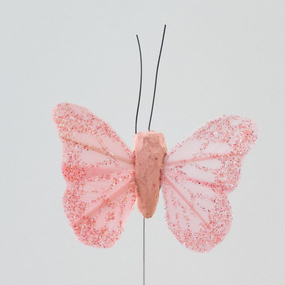 Feather Butterflies - Pale Pink (Clearance)