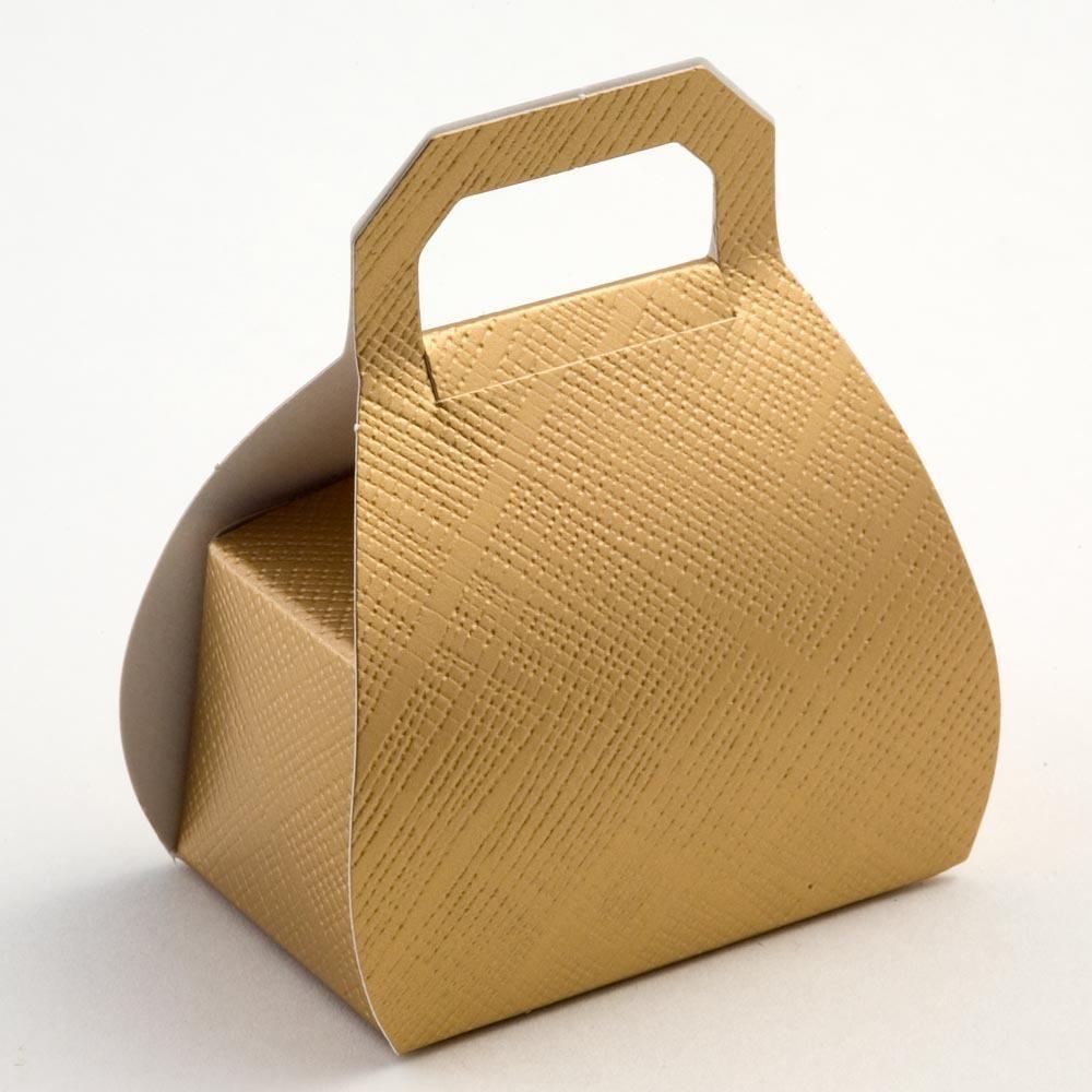 Handbag Box - Gold Silk