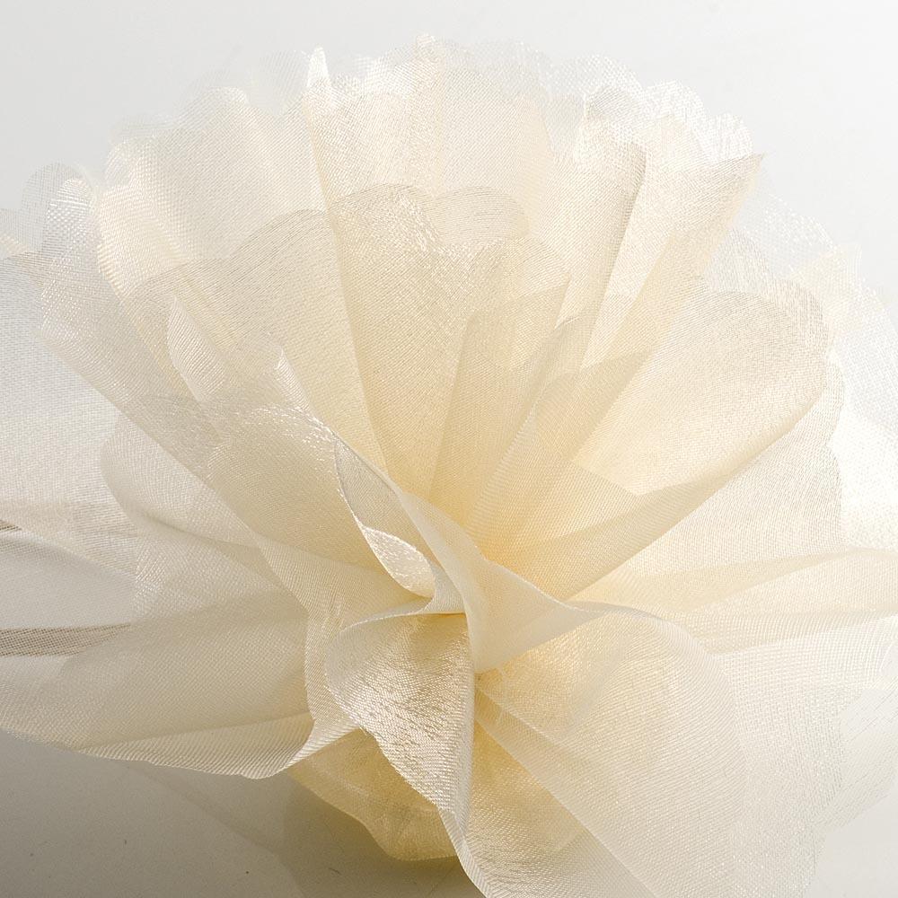 Cristal Tulle Circle Scalloped Edge - Ivory (Clearance)