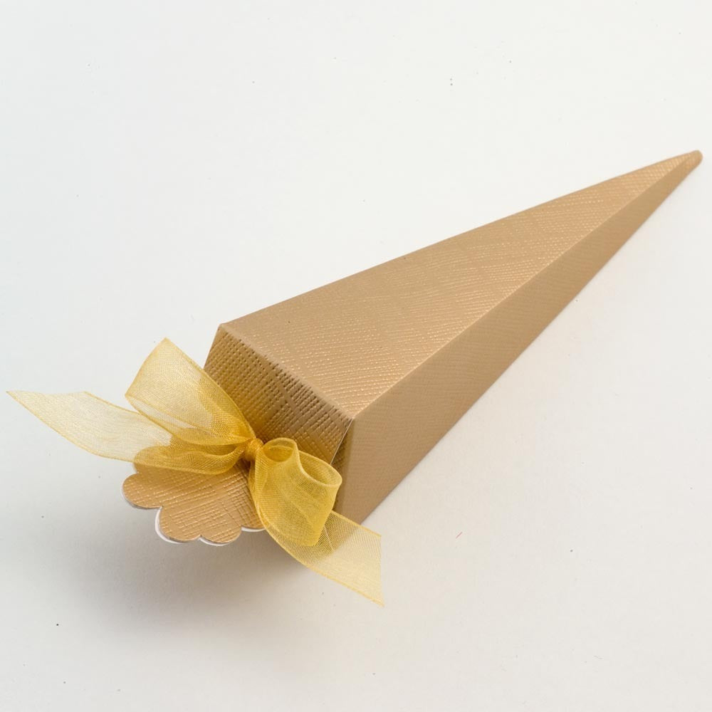 Cone Box - Gold Silk