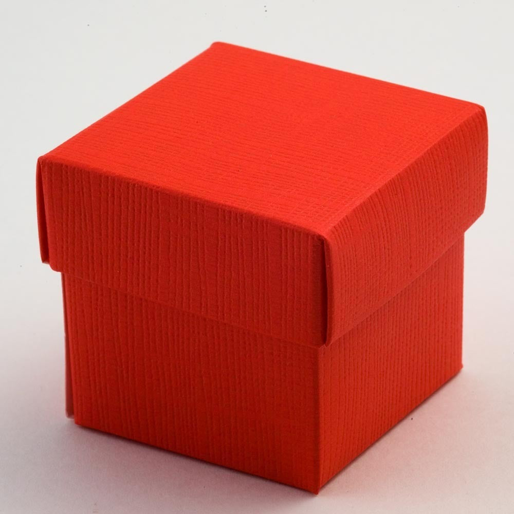Square Box - Red Silk