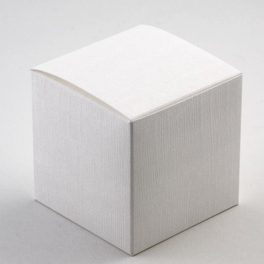 Cube Box - White Silk