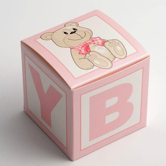 Teddy Bear Baby Block - Pink (Clearance)