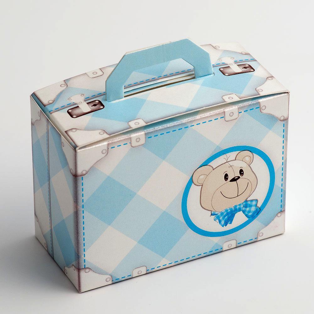 Teddy Bear Suitcase - Blue