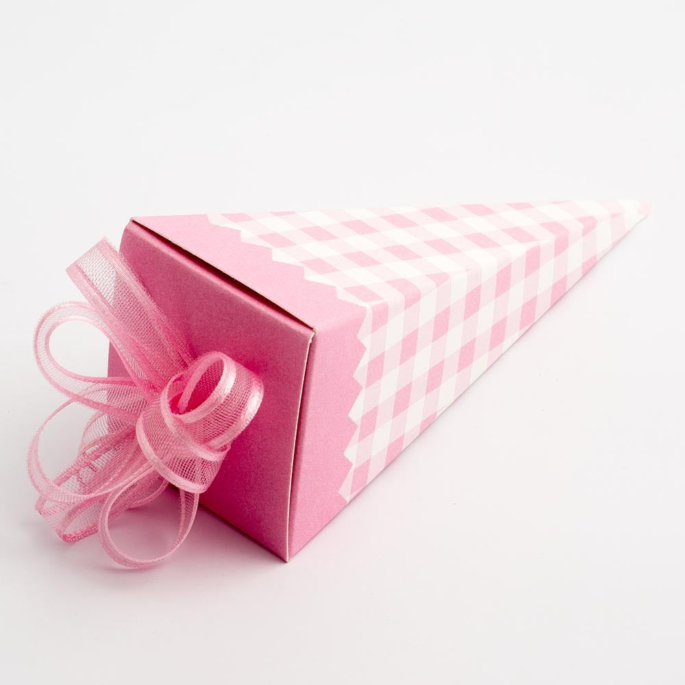 Cone Box Teddy Bear - Pink