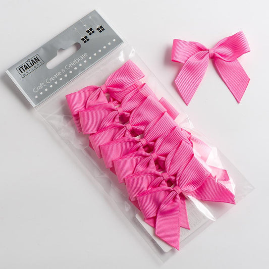 5cm Grosgrain Ribbon Bow - Hot Pink
