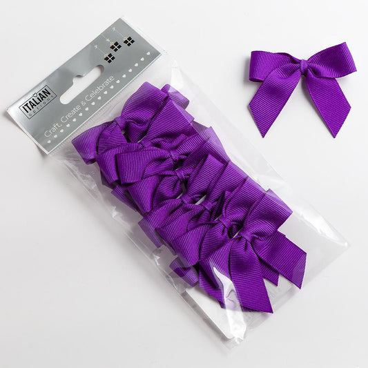 5cm Grosgrain Ribbon Bow -  Purple