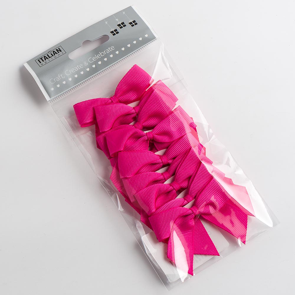 5cm Grosgrain Ribbon Bow - Shocking Pink