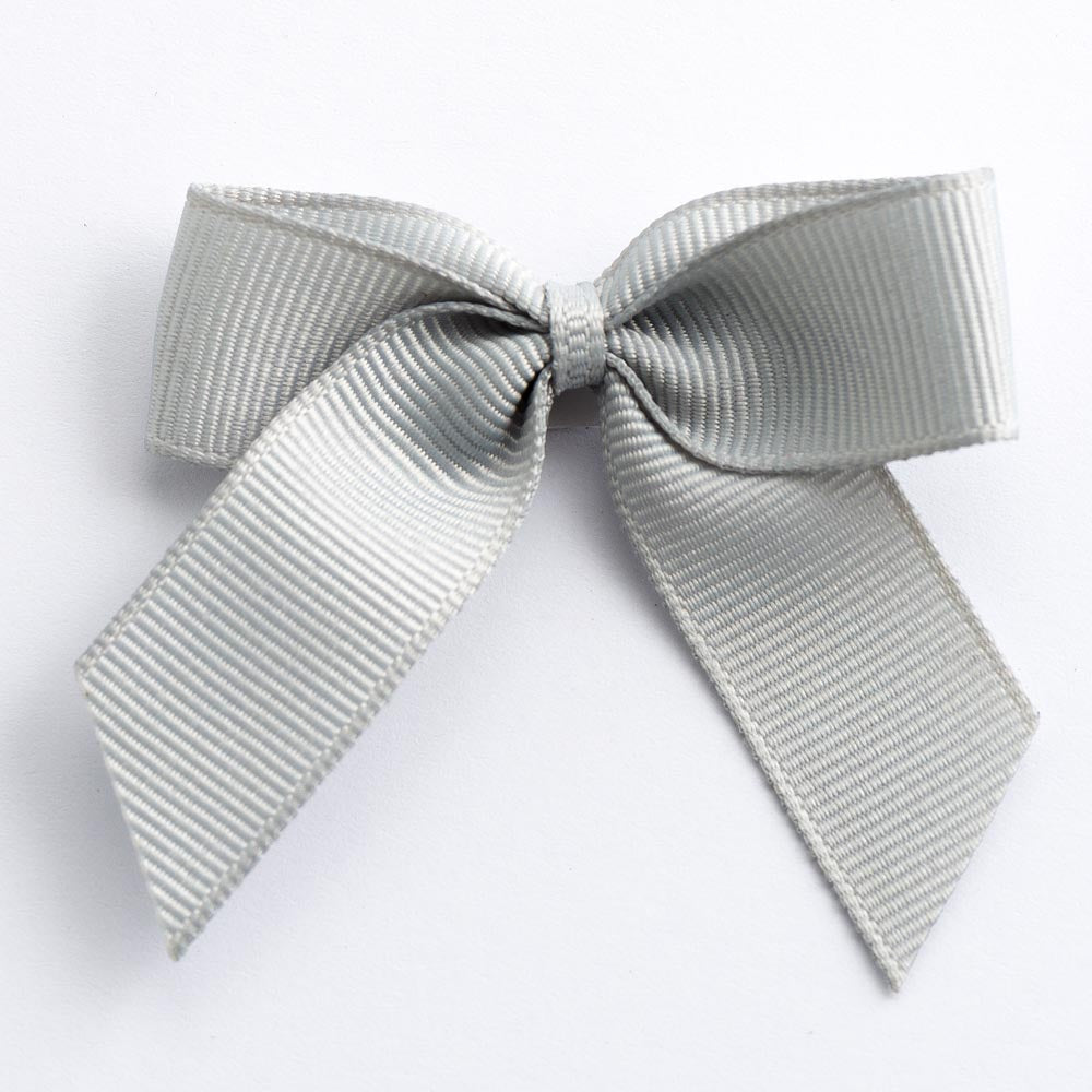 5cm Grosgrain Ribbon Bow -  Silver