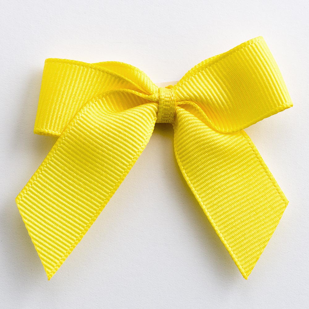 5cm Grosgrain Ribbon Bow - Yellow