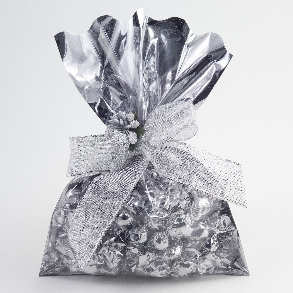 Foil Gift Bag - Clear/Silver