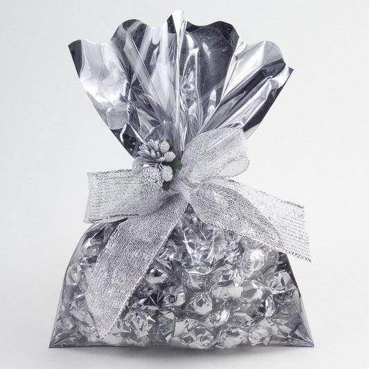 Foil Gift Bag - Clear/Silver