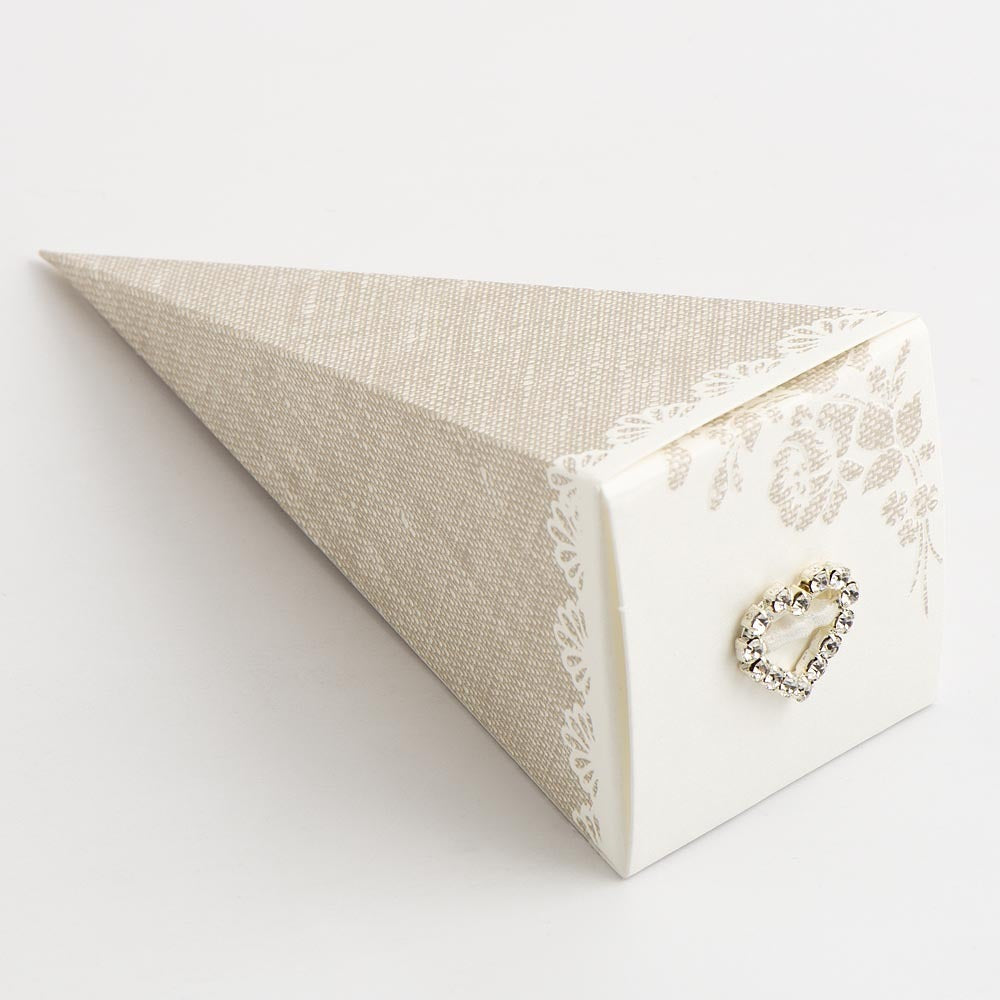 Cone Box - Shabby Chic Pearl Grey (Clearance)