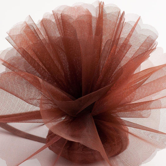 Cristal Tulle Circle Scalloped Edge - Brown