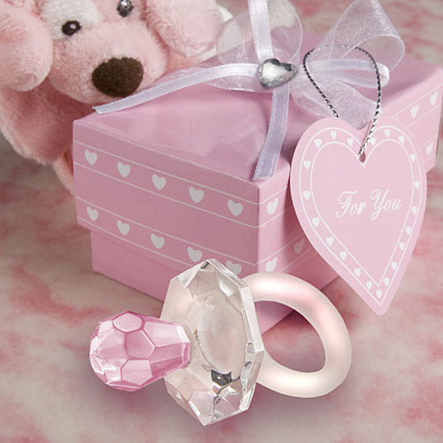 Choice Crystal Pink Pacifier Favours