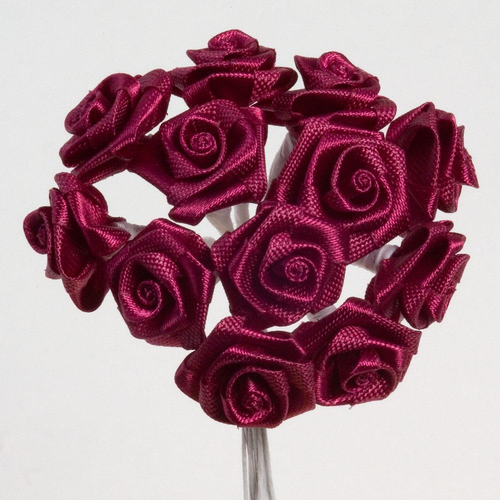 Ribbon Rose - Burgundy