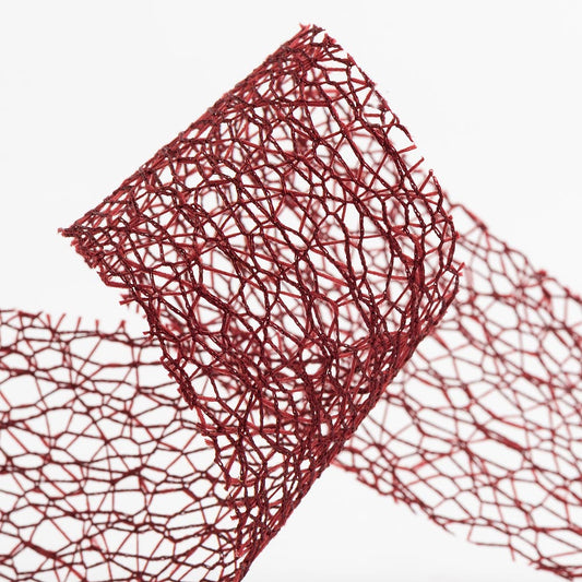 Deco Web Ribbon – Burgundy