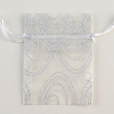 Antique White Lurex Swirl Pouch (Clearance)