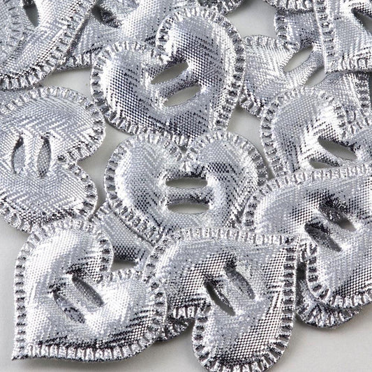 Fabric Hearts - Silver (Clearance)