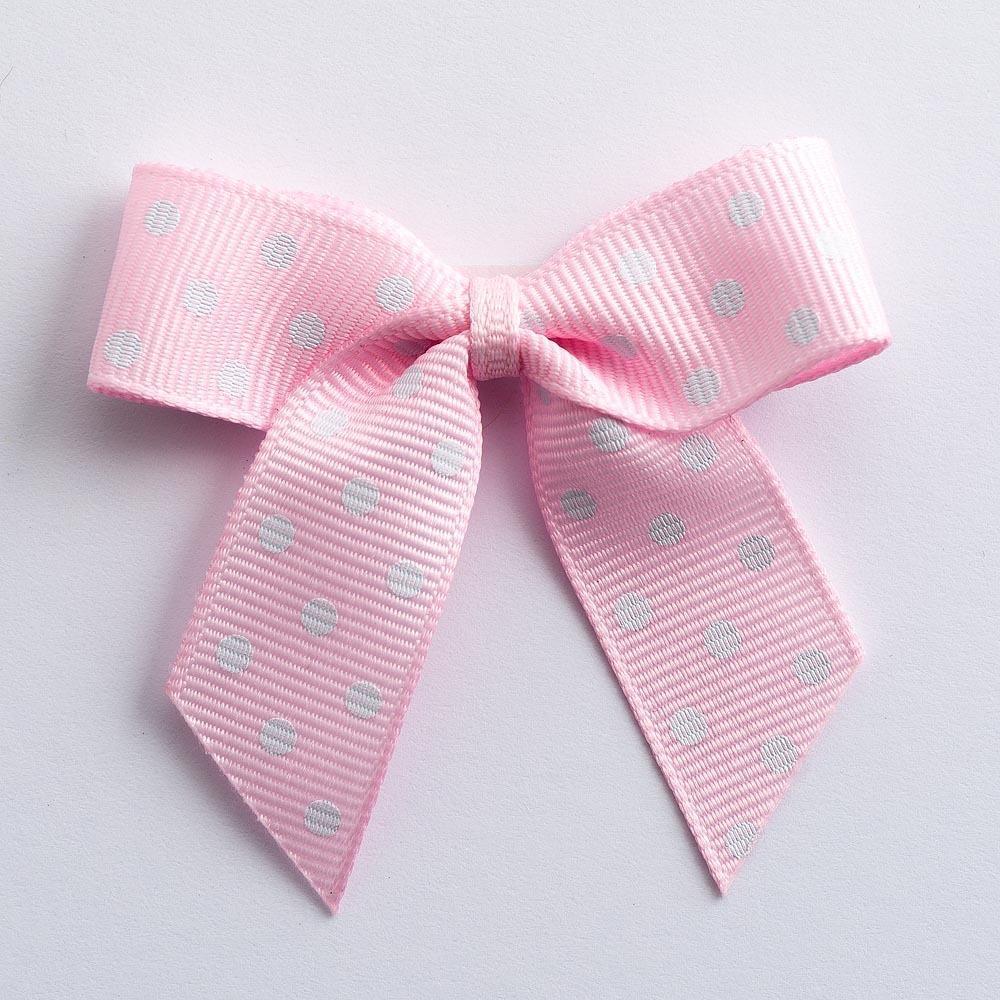 Polka Dot Bows 5cm - Pink