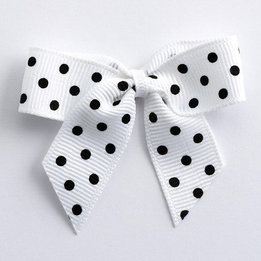 Polka Dot Bows 5cm - White