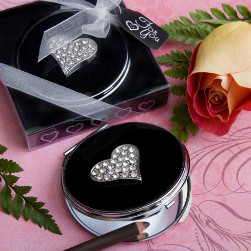 Heart Design Metal Compact Favours (Clearance)