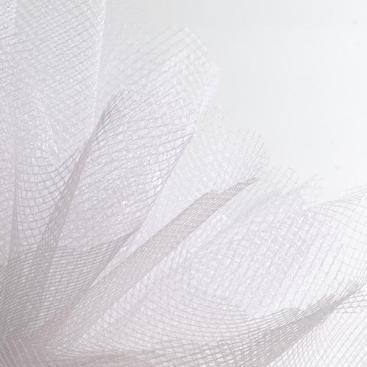 Fine Mesh Scalloped Edge White Tulle Circles (Clearance)