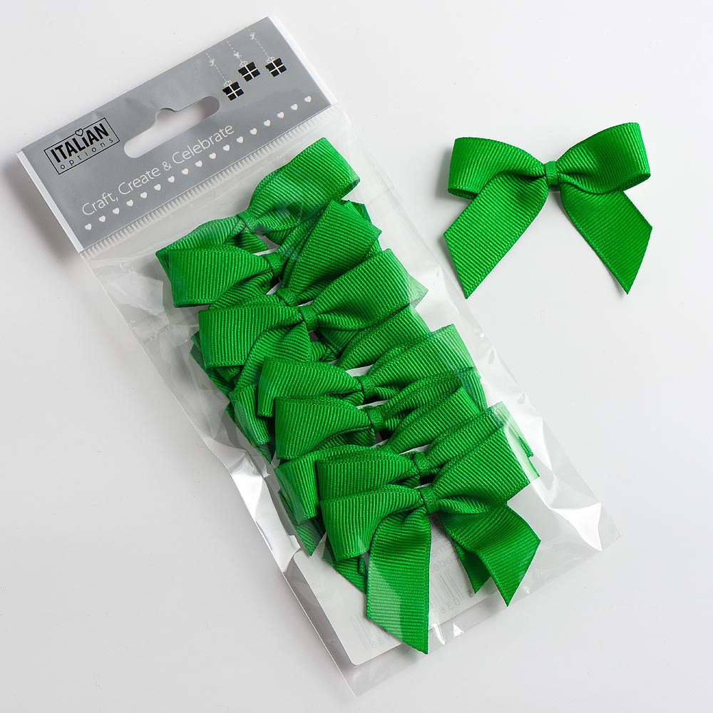 5cm Grosgrain Ribbon Bow -  Emerald
