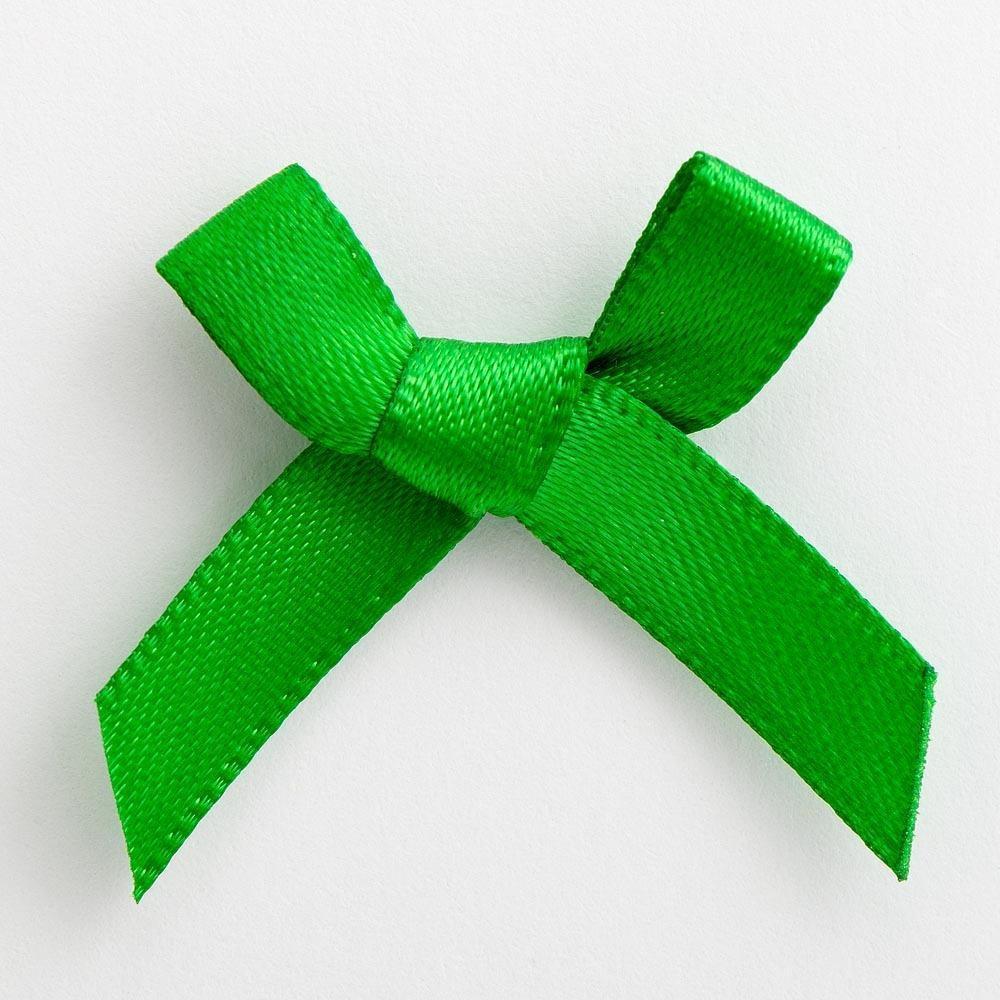 Satin Bows 3cm - Emerald