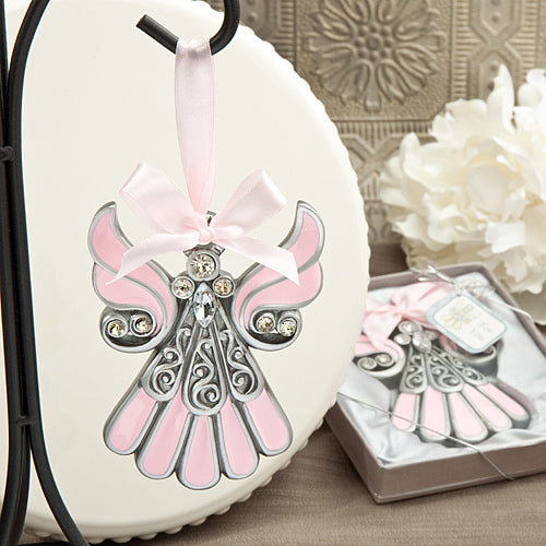 Shimmering Pink Angel Ornament (Clearance)