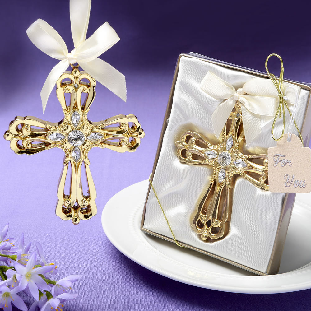 Gold Cross Ornament (Clearance)