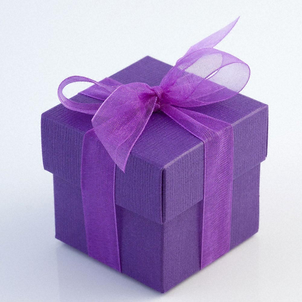Square Box - Purple Silk