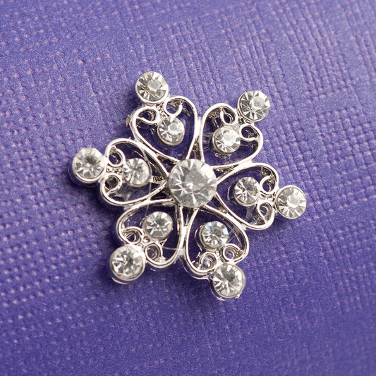 Vintage Flower Diamante Cluster