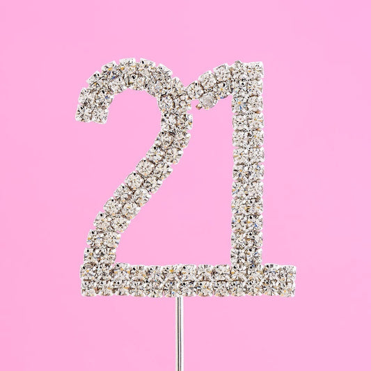 Number 21 Diamante Cake Topper