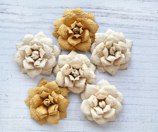 Vintage Flowers - Ivory/Gold (Clearance)