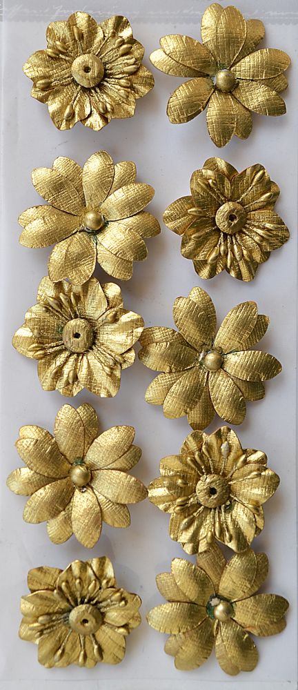Metallic Flowers - Gold (Clearance)
