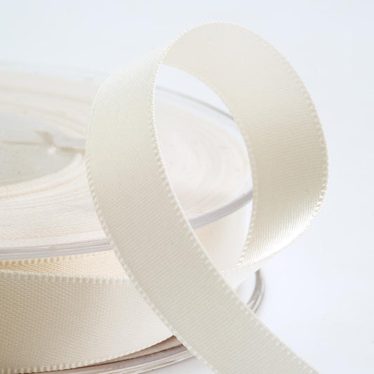 10mm White Double Sided Satin Ribbon - 000 - 50m Roll - New Directions  Australia